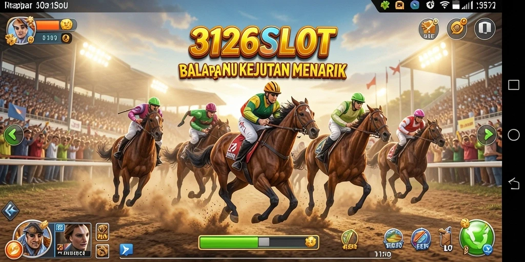 Tampilan gameplay balapan yang intens dan seru di 3126SLOT.