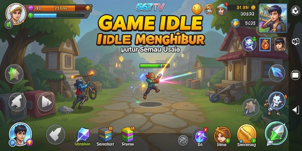Tampilan gameplay Idle yang menawan di 567TV.