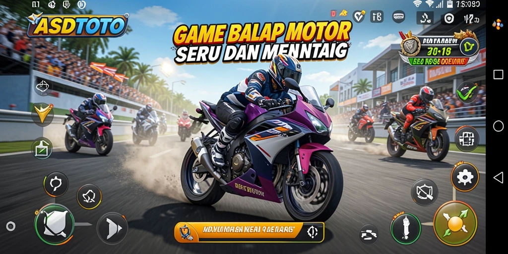 Gameplay seru dalam balap motor ASDTOTO dengan grafis menawan.