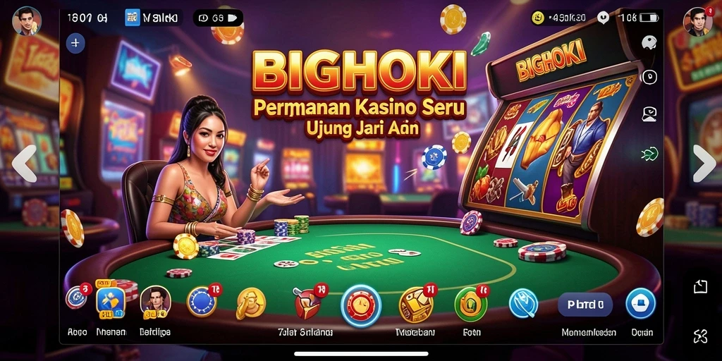 Tampilan gameplay BIGHOKI yang seru dan mendebarkan.