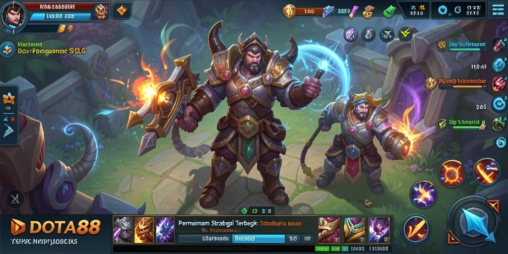 Tampilan gameplay DOTA88 dengan aksi pertempuran seru dan strategi mendalam.
