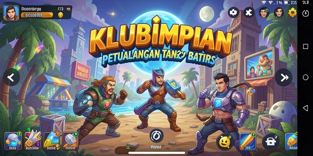 Tampilan gameplay KLUBIMPIAN yang seru dan dinamis.
