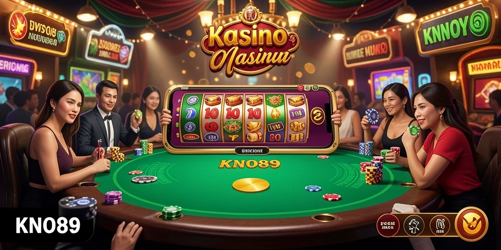 Tampilan menarik dari gameplay <strong>KNO89</strong> menunjukkan keseruan dunia Kasino.
