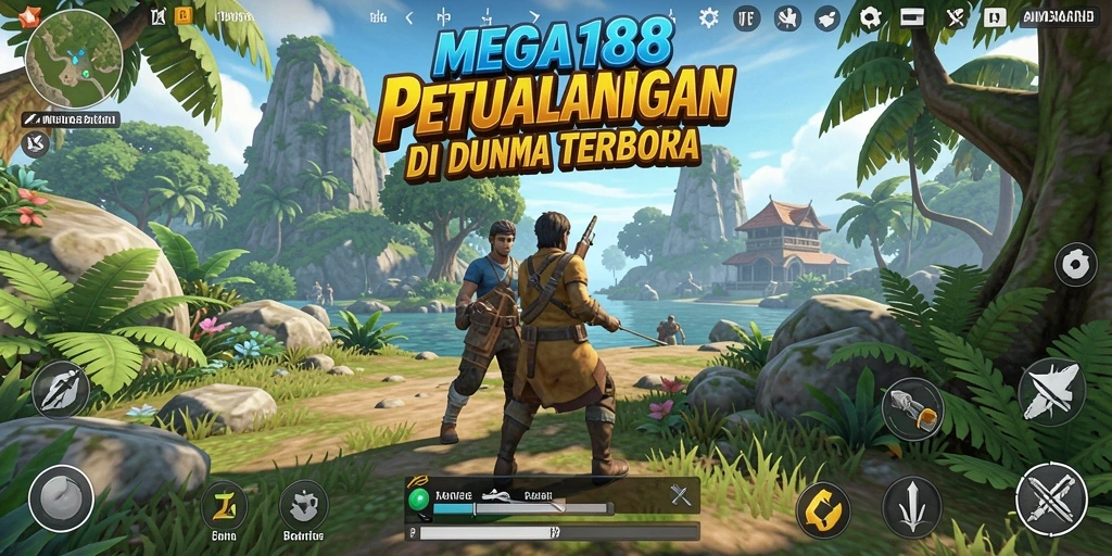 Screenshot gameplay MEGA188 menunjukkan eksplorasi yang mendalam dalam dunia terbuka.