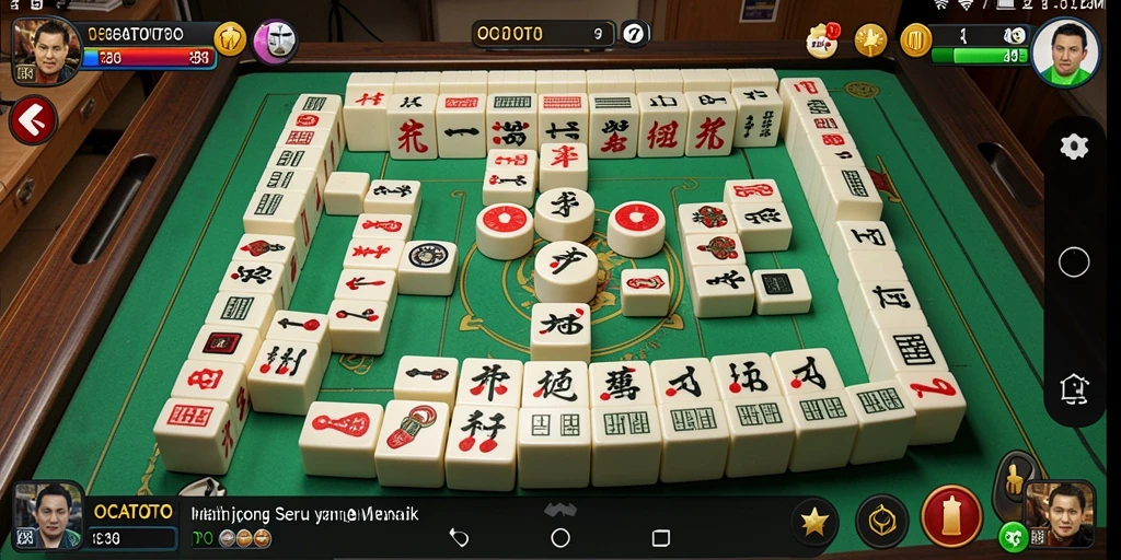Tampilan gameplay OCATOTO yang seru dan menarik dalam permainan Mahjong.