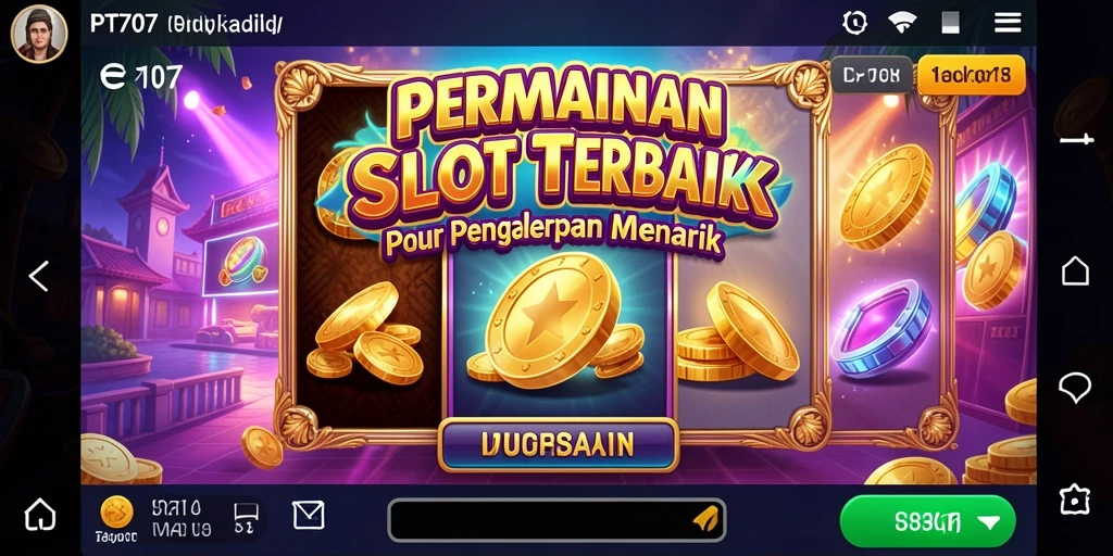 Screenshot menunjukkan gameplay Slot yang seru dan interaktif di PT707.