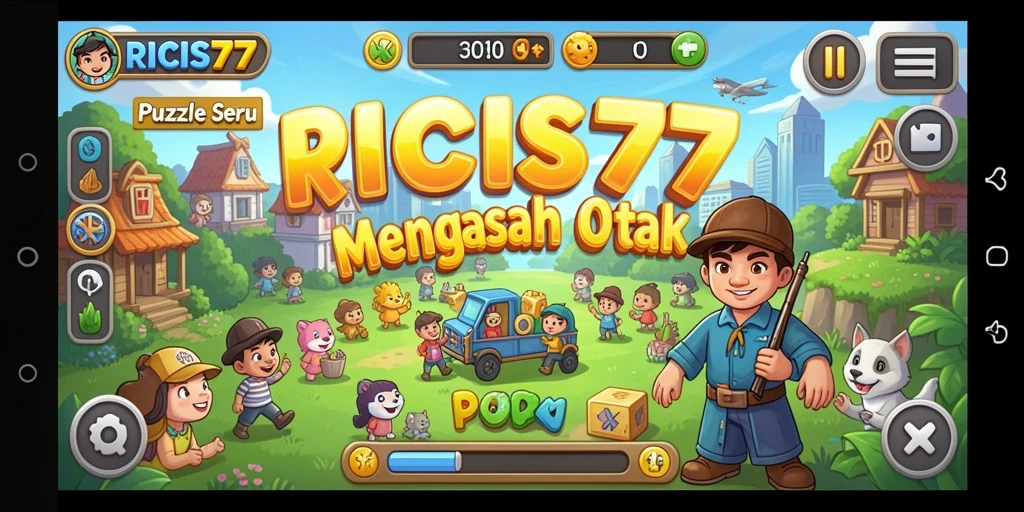 Gameplay RICIS77 menunjukkan tantangan puzzle yang seru.