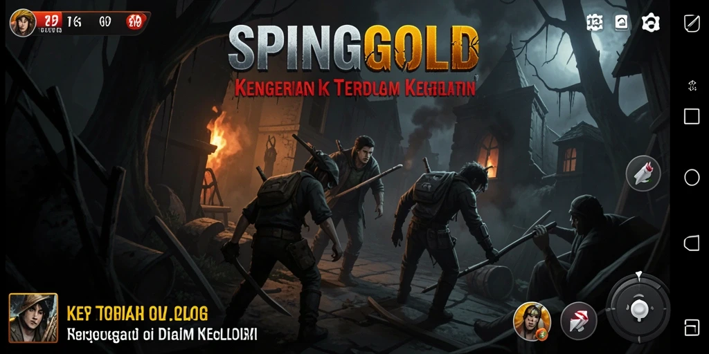 Screenshot gameplay SPINGOLD menampilkan suasana Horror yang mendalam dan mencekam.